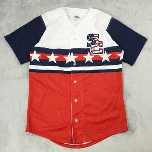 Syracuse Chiefs Baseball Jersey Size 44 Minor League Stars Stripes Game OT Sport